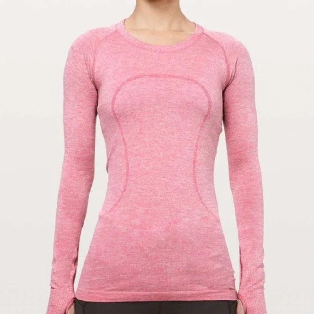 RARE Lululemon Swiftly Tech Long Sleeve Crew Pink